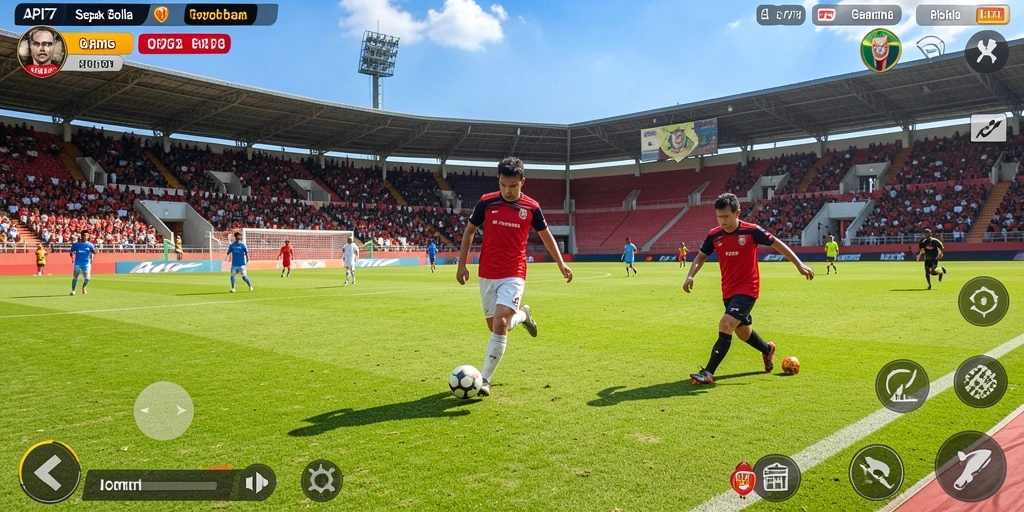 Tampilkan aksi mendebarkan dari pertandingan sepak bola di API77.