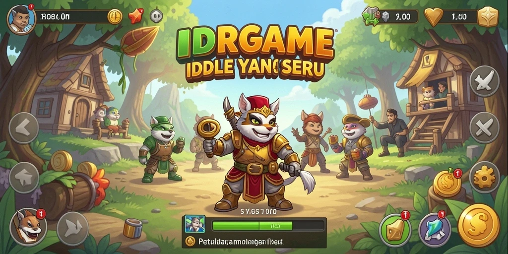 Screenshot IDRGAME yang menampilkan gameplay Idle yang dinamis.