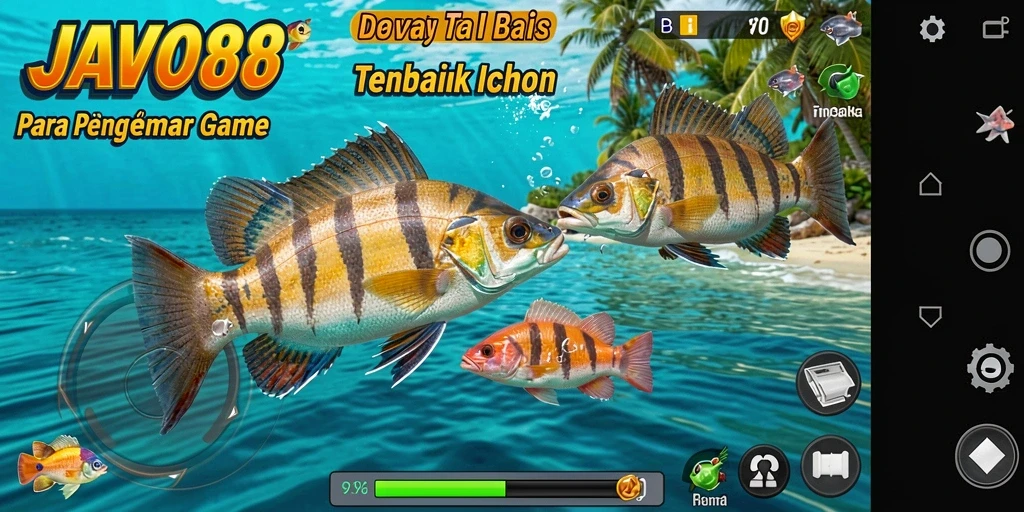 Screenshot menampilkan aksi tembak ikan yang seru dalam JAVO88.