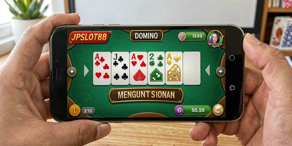 Screenshot JPSLOT88 menampilkan gameplay seru permainan Domino.