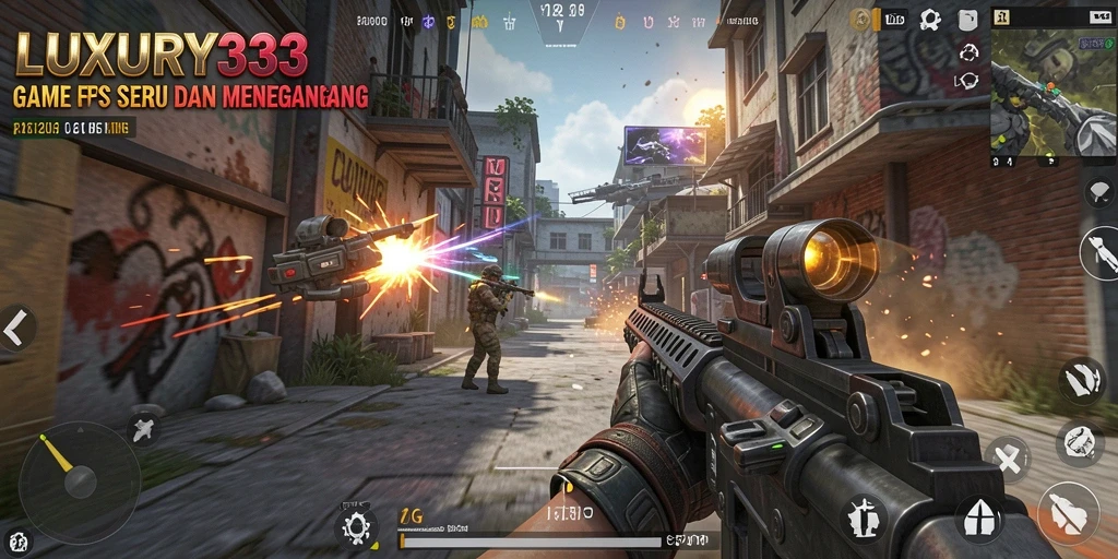 Gameplay seru di dalam LUXURY333 saat melawan musuh.