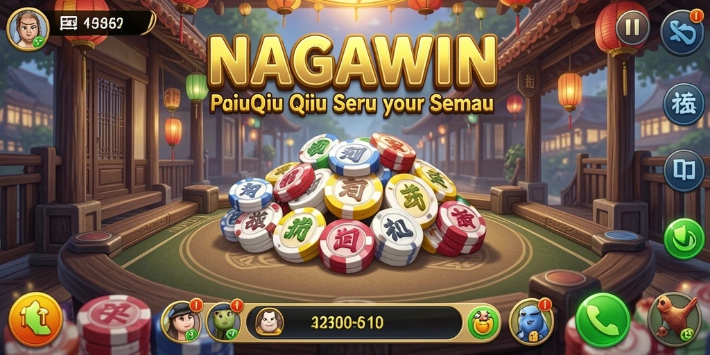 Screenshot gameplay NAGAWIN menampilkan aksi seru permainan QiuQiu.