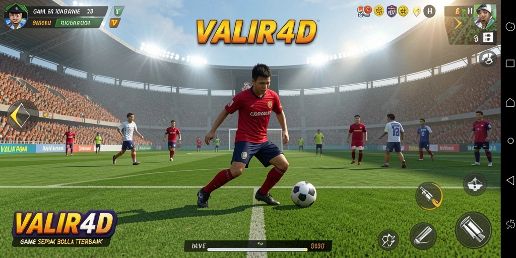 Tampilan gameplay mendebarkan di lapangan sepak bola