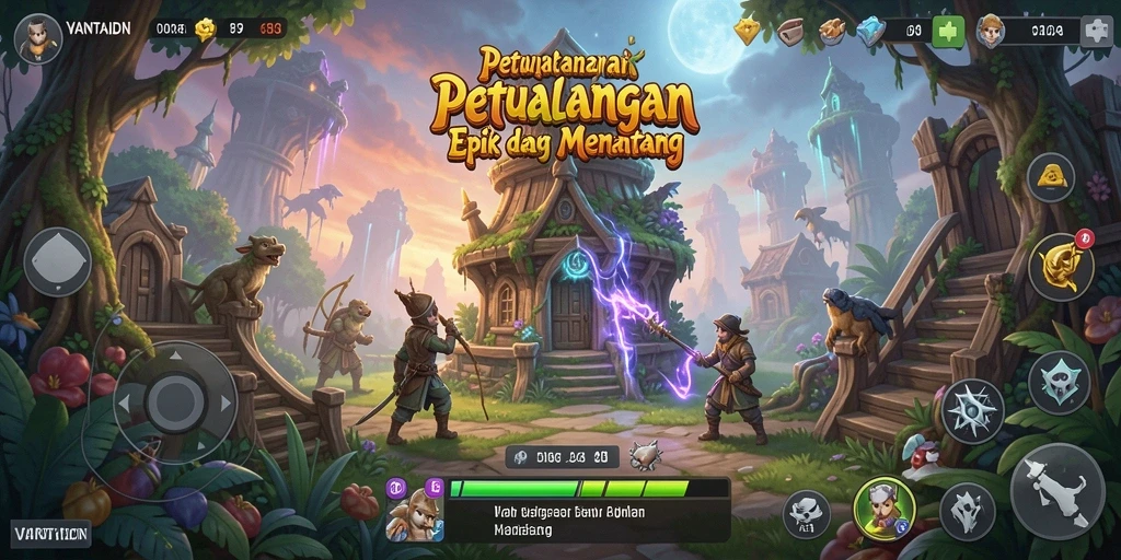 Tangkapan layar dari gameplay petualangan yang mendebarkan di VANTAIDN.