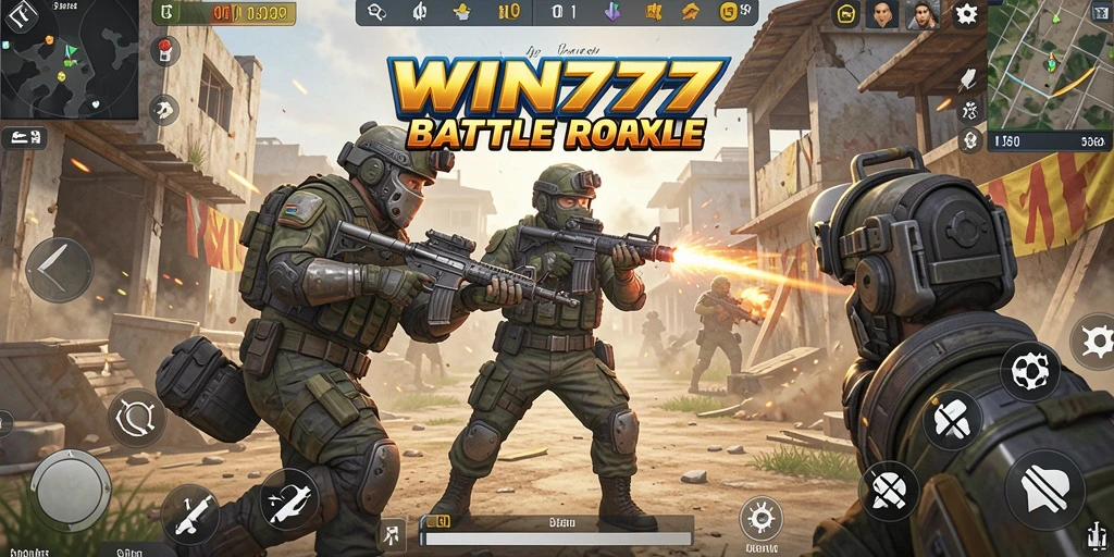 Tampilan gameplay seru dalam pertempuran Battle Royale.