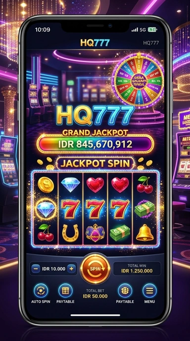 Tampilan antarmuka pengguna hq777 yang sederhana dan intuitif.